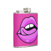 Aangepaste naam Pink Lips kolf Heupfles (Rechts)