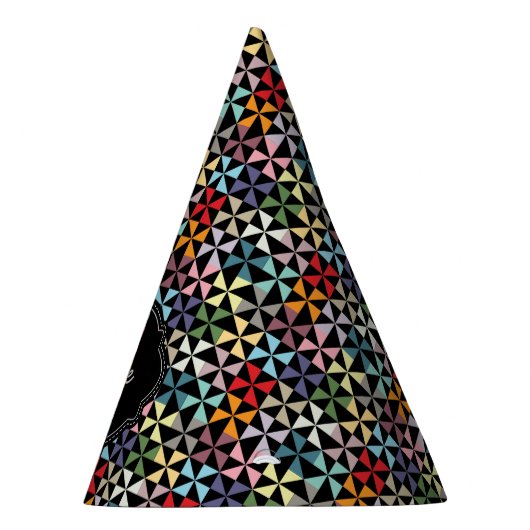 Aangepaste naam Pinrad Pattern Black Feesthoedjes (Rechts)