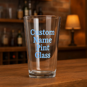 Aangepaste naam Pint Glass – gepersonaliseerd bier Glas