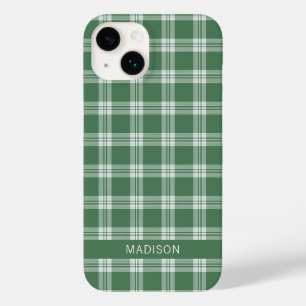 Aangepaste naam Plaid / Tartan Patroon Case-Mate iPhone 14 Hoesje