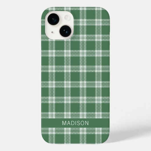 Aangepaste naam Plaid / Tartan Patroon Case-Mate iPhone Case (Achterkant)