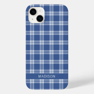 Aangepaste naam Plaid / Tartan Patroon Case-Mate iPhone 14 Plus Hoesje