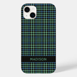 Aangepaste naam Plaid / Tartan Patroon Case-Mate iPhone 14 Plus Hoesje
