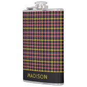 Aangepaste naam Plaid / Tartan Patroon Heupfles (Links)