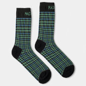 Aangepaste naam Plaid / Tartan Patroon Sokken (Rechts)
