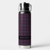 Aangepaste naam Plaid / Tartan Patroon Waterfles (Achterkant)