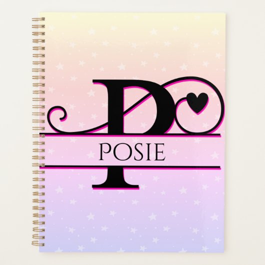Aangepaste naam Planner, Gepersonaliseerde Planner (Voorkant)