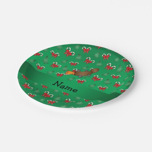 Aangepaste naam platypus snowbogen papieren bordje (Gekanteld)