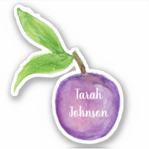 Aangepaste naam Plum Fruit Sticker