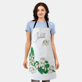 Aangepaste naam Plumeria schort (Gedragen)