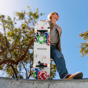 Aangepaste naam Poker / Casino Skateboard