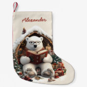 Aangepaste naam Poler Beer Kleine Kerstsok (Voorkant)