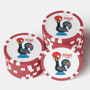 Aangepaste naam Portugese Haan Poker Chips