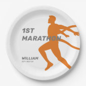 Aangepaste naam Post Marathon Celebration Party Papieren Bordje (Voorkant)