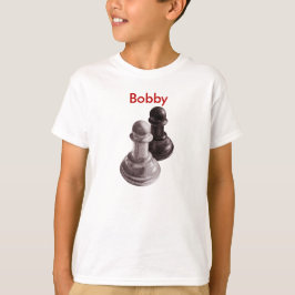Aangepaste naam Potlood Drawn Pawns Chess Kinder T-shirt