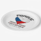 Aangepaste naam PRAGUE Papieren Bordje (Gekanteld)