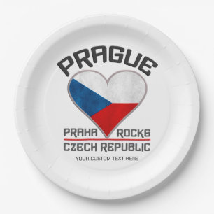 Aangepaste naam PRAGUE Papieren Bordje