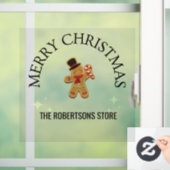 Aangepaste naam Prettig kerstfeest mannetje van pe Raamsticker (Huis)