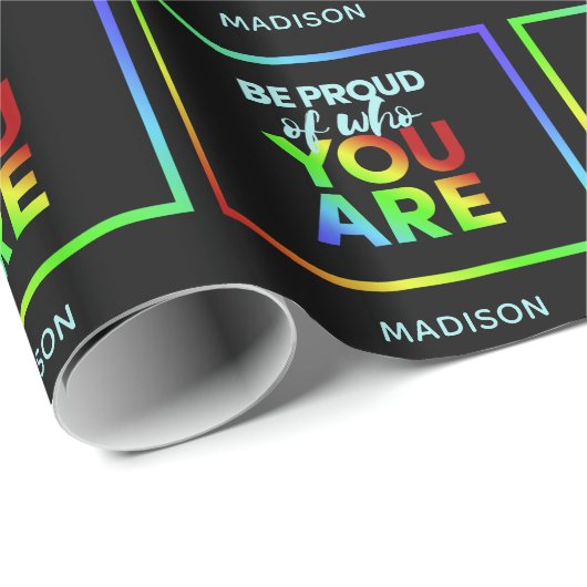 Aangepaste naam Pride wrapping papier (Rol Hoek)