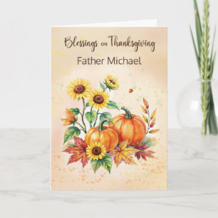 Aangepaste naam Priester Zegeningen met Thanksgivi Kaart