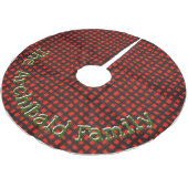 Aangepaste naam Primitive Red & Black Buffalo Cont Kerstboom Rok (Gekanteld)