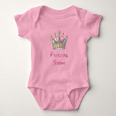 Aangepaste naam Prinsessen kroon Romper (Voorkant)
