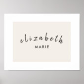 Aangepaste Naam Print Minimalistische Neutral Nurs (Voorkant)