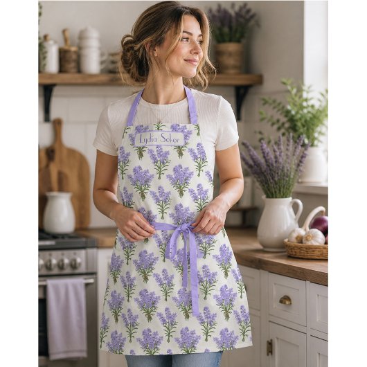 Aangepaste naam Provence Lavendel Schort