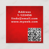 Aangepaste naam QR code professional Vierkante Visitekaartje (Achterkant)