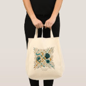 Aangepaste naam & QR-code zakelijke boodschappenta Tote Bag (Voorkant (product))