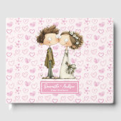 Aangepaste Naam Quirky Wedding Gastboek Gastenboek (Voorkant)