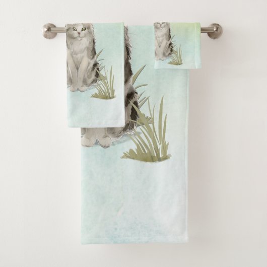 Aangepaste naam Ragamuffin Cat Pet Bad Handdoek (Insitu)