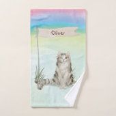 Aangepaste naam Ragamuffin Cat Pet Bad Handdoek (Handdoek)