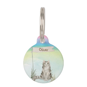 Aangepaste naam Ragamuffin Cat Pet Huisdierpenning