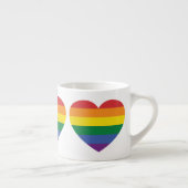 Aangepaste naam Rainbow Heart Espresso Kop (Rechts)