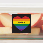Aangepaste naam Rainbow Heart Labels (Aangebracht)