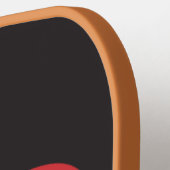 Aangepaste naam Rainbow Heart Pickleball Paddle (Links Detail)