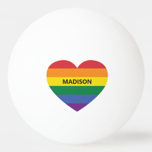 Aangepaste naam Rainbow Heart Pingpongballen
