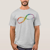 Aangepaste naam Rainbow Infinity T-Shirt (Voorkant)