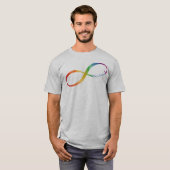 Aangepaste naam Rainbow Infinity T-Shirt (Voorkant volledig)