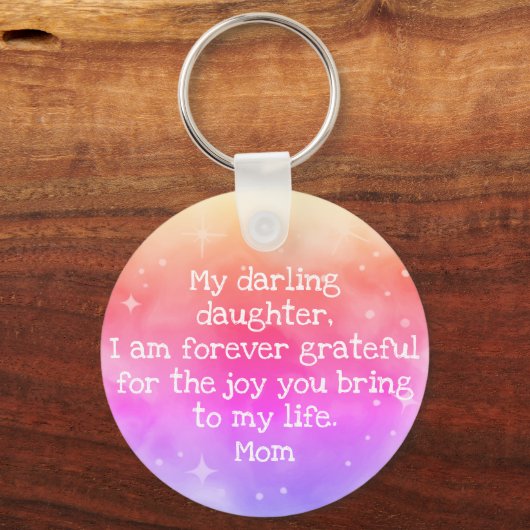 Aangepaste naam Rainbow Ombre Galaxy Stars Nebula  Sleutelhanger (Achterkant)