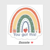 Aangepaste naam Rainbow School thema Inspirativite Sticker (Vel)