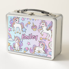 Aangepaste naam Rainbow Unicorn Terug naar school