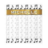 Aangepaste naam + raster van het Notitieblok Music (Voorkant)