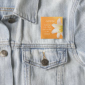 Aangepaste naam, RCIA gefeliciteerd Lily Vierkante Button 5,1 Cm (In situ)