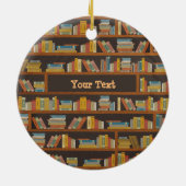 Aangepaste naam Reader Boeken Boeken Boeken Boeken Keramisch Ornament (Achterkant)