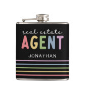 Aangepaste naam Real Estate Agent | Realtor Gift Heupfles (Voorkant)