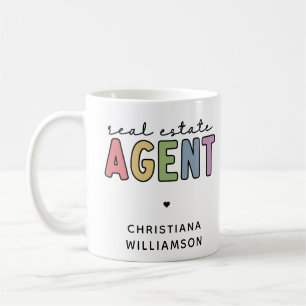 Aangepaste naam Real Estate Agent   Realtor Gifts Koffiemok