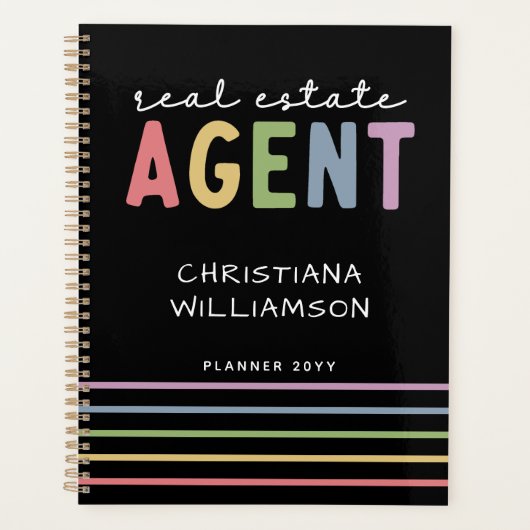 Aangepaste naam Real Estate Agent | Realtor Gifts Planner (Voorkant)