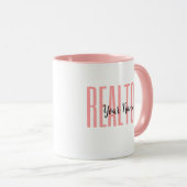 Aangepaste naam Realtor roze Mok (Voorkant rechts)